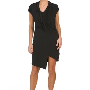 Vince Camuto petite cap sleeve drape front dress